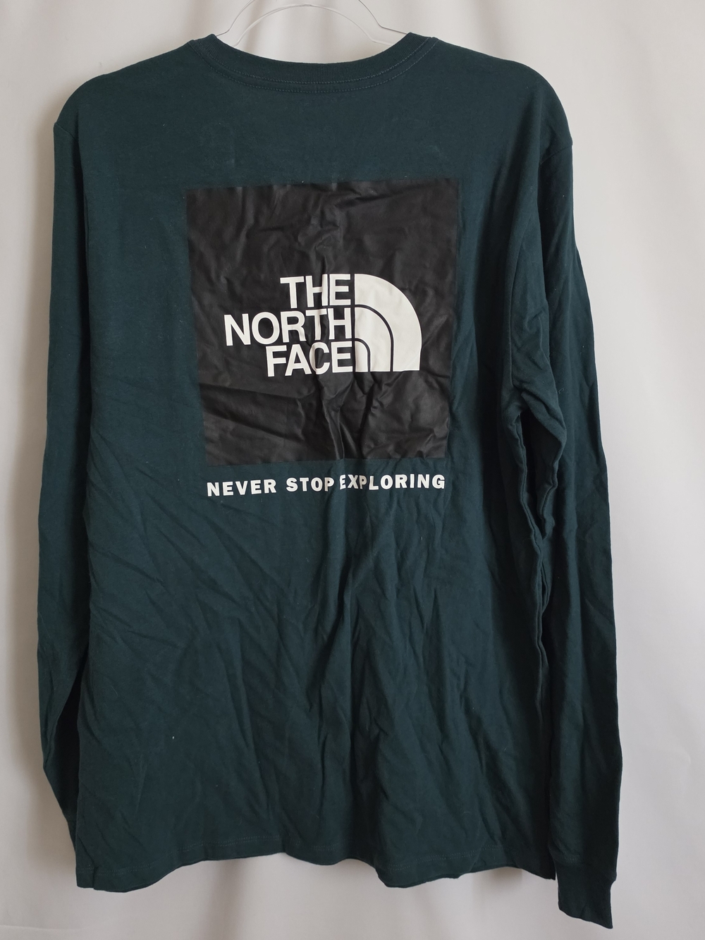 The North Face Dark Teal Long Sleeve Logo Tee